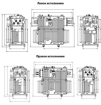 Фото чертежа ТМГФ 1250/6/0,4 Фото чертежа ТМГФ 1250/6/0,4